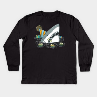 Birthday Shark II Kids Long Sleeve T-Shirt